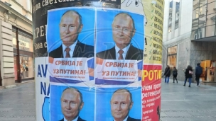 Putinovi plakati u Beogradu